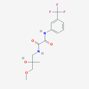 molecular formula C14H17F3N2O4 B2703672 N1-(2-hydroxy-3-methoxy-2-methylpropyl)-N2-(3-(trifluoromethyl)phenyl)oxalamide CAS No. 1334369-57-1