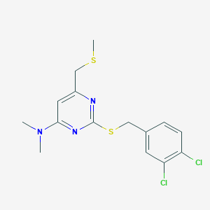 2-[(3,4-dichlorobenzyl)sulfanyl]-N,N-dimethyl-6-[(methylsulfanyl)methyl]-4-pyrimidinamine
