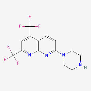 7-Piperazino-2,4-bis(trifluoromethyl)[1,8]naphthyridine