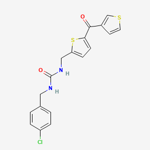 1-(4-Chlorobenzyl)-3-((5-(thiophene-3-carbonyl)thiophen-2-yl)methyl)urea