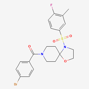 B2703702 8-(4-Bromobenzoyl)-4-[(4-fluoro-3-methylphenyl)sulfonyl]-1-oxa-4,8-diazaspiro[4.5]decane CAS No. 946339-87-3