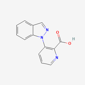 molecular formula C13H9N3O2 B2703717 3-(1H-indazol-1-yl)pyridine-2-carboxylic acid CAS No. 1522271-92-6