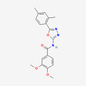molecular formula C19H19N3O4 B2703735 N-[5-(2,4-dimethylphenyl)-1,3,4-oxadiazol-2-yl]-3,4-dimethoxybenzamide CAS No. 891145-37-2