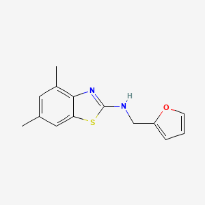 molecular formula C14H14N2OS B2703748 N-(furan-2-ylmethyl)-4,6-dimethylbenzo[d]thiazol-2-amine CAS No. 1286698-88-1