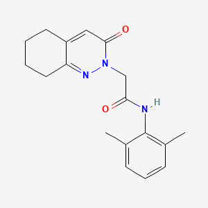 molecular formula C18H21N3O2 B2703774 N-(2,6-dimethylphenyl)-2-(3-oxo-2,3,5,6,7,8-hexahydrocinnolin-2-yl)acetamide CAS No. 933027-82-8