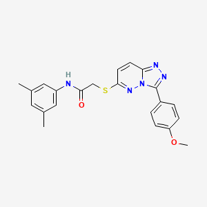 molecular formula C22H21N5O2S B2703780 N-(3,5-dimethylphenyl)-2-((3-(4-methoxyphenyl)-[1,2,4]triazolo[4,3-b]pyridazin-6-yl)thio)acetamide CAS No. 852376-30-8