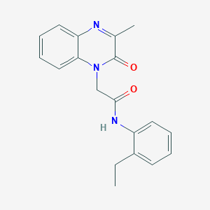 molecular formula C19H19N3O2 B2703798 N-(2-ethylphenyl)-2-(3-methyl-2-oxo-1,2-dihydroquinoxalin-1-yl)acetamide CAS No. 1113111-08-2