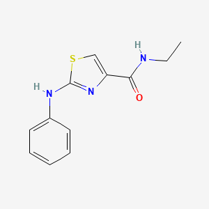 molecular formula C12H13N3OS B2703810 N-ethyl-2-(phenylamino)thiazole-4-carboxamide CAS No. 1105219-53-1