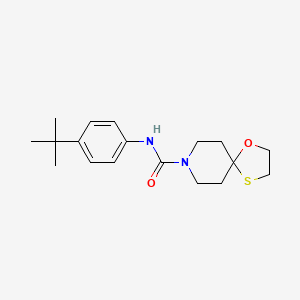 molecular formula C18H26N2O2S B2703837 N-(4-tert-butylphenyl)-1-oxa-4-thia-8-azaspiro[4.5]decane-8-carboxamide CAS No. 1351591-91-7