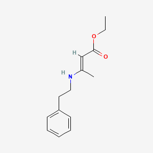 molecular formula C14H19NO2 B2703841 Ethyl (2E)-3-[(2-phenylethyl)amino]but-2-enoate CAS No. 75560-96-2