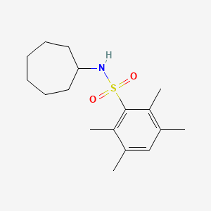 molecular formula C17H27NO2S B2703844 N-cycloheptyl-2,3,5,6-tetramethylbenzenesulfonamide CAS No. 733795-25-0