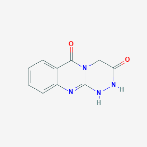 molecular formula C10H8N4O2 B2703867 2H-[1,2,4]triazino[3,4-b]quinazoline-3,6(1H,4H)-dione CAS No. 253273-38-0