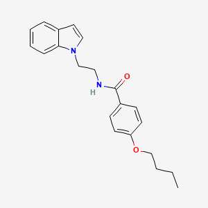 molecular formula C21H24N2O2 B2703927 N-(2-(1H-indol-1-yl)ethyl)-4-butoxybenzamide CAS No. 689264-09-3