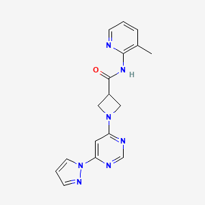 1-(6-(1H-pyrazol-1-yl)pyrimidin-4-yl)-N-(3-methylpyridin-2-yl)azetidine-3-carboxamide