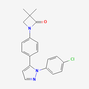 1-{4-[1-(4-chlorophenyl)-1H-pyrazol-5-yl]phenyl}-3,3-dimethyl-2-azetanone