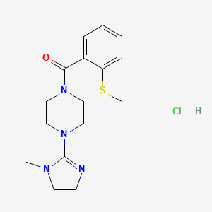(4-(1-methyl-1H-imidazol-2-yl)piperazin-1-yl)(2-(methylthio)phenyl)methanone hydrochloride