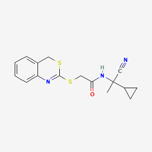molecular formula C16H17N3OS2 B2703958 2-(4H-3,1-Benzothiazin-2-ylsulfanyl)-N-(1-cyano-1-cyclopropylethyl)acetamide CAS No. 1280901-02-1