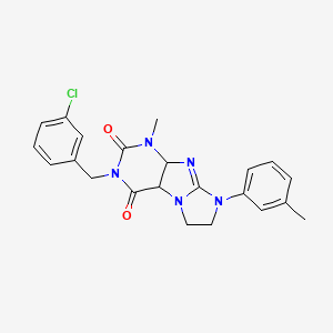 3-[(3-chlorophenyl)methyl]-1-methyl-8-(3-methylphenyl)-1H,2H,3H,4H,6H,7H,8H-imidazo[1,2-g]purine-2,4-dione
