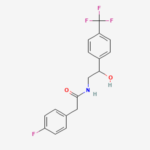 2-(4-fluorophenyl)-N-(2-hydroxy-2-(4-(trifluoromethyl)phenyl)ethyl)acetamide