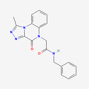 molecular formula C19H17N5O2 B2703965 N-benzyl-2-(1-methyl-4-oxo[1,2,4]triazolo[4,3-a]quinoxalin-5(4H)-yl)acetamide CAS No. 1260988-60-0