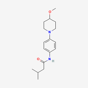 molecular formula C17H26N2O2 B2703976 N-(4-(4-methoxypiperidin-1-yl)phenyl)-3-methylbutanamide CAS No. 1797146-42-9