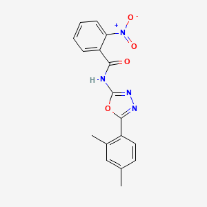 molecular formula C17H14N4O4 B2704009 N-[5-(2,4-dimethylphenyl)-1,3,4-oxadiazol-2-yl]-2-nitrobenzamide CAS No. 891113-37-4
