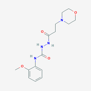 molecular formula C15H22N4O4 B2704024 N-(2-methoxyphenyl)-2-(3-morpholinopropanoyl)hydrazinecarboxamide CAS No. 836666-07-0