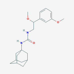 molecular formula C21H30N2O3 B2704028 1-((1R,3s)-孔雀石-1-基)-3-(2-甲氧基-2-(3-甲氧基苯基)乙基)脲 CAS No. 1797281-81-2