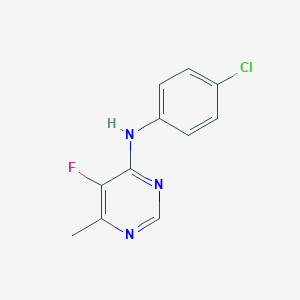 molecular formula C11H9ClFN3 B2704050 N-(4-Chlorophenyl)-5-fluoro-6-methylpyrimidin-4-amine CAS No. 2415453-06-2