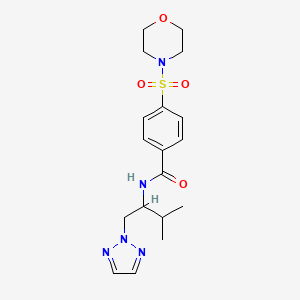 molecular formula C18H25N5O4S B2704051 N-(3-methyl-1-(2H-1,2,3-triazol-2-yl)butan-2-yl)-4-(morpholinosulfonyl)benzamide CAS No. 2034343-08-1