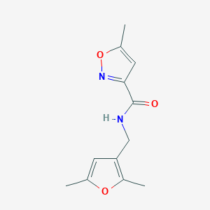molecular formula C12H14N2O3 B2704055 N-[(2,5-dimethylfuran-3-yl)methyl]-5-methyl-1,2-oxazole-3-carboxamide CAS No. 1351587-76-2