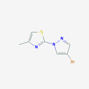 molecular formula C7H6BrN3S B2704063 2-(4-Bromopyrazol-1-yl)-4-methyl-1,3-thiazole CAS No. 1178729-87-7