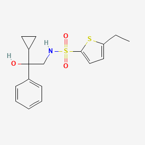 molecular formula C17H21NO3S2 B2704076 N-(2-cyclopropyl-2-hydroxy-2-phenylethyl)-5-ethylthiophene-2-sulfonamide CAS No. 1448076-67-2