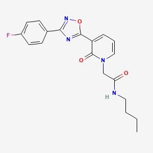 molecular formula C19H19FN4O3 B2704117 N-butyl-2-(3-(3-(4-fluorophenyl)-1,2,4-oxadiazol-5-yl)-2-oxopyridin-1(2H)-yl)acetamide CAS No. 1251570-74-7