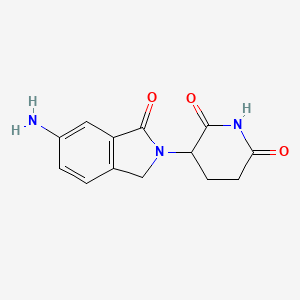 molecular formula C13H13N3O3 B2704122 3-(6-Amino-1-oxoisoindolin-2-yl)piperidine-2,6-dione CAS No. 191732-74-8