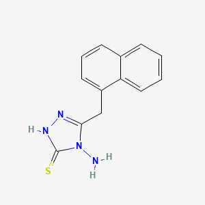 molecular formula C13H12N4S B2704130 4-amino-5-(naphthalen-1-ylmethyl)-4H-1,2,4-triazole-3-thiol CAS No. 151297-83-5