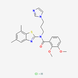 N-(3-(1H-imidazol-1-yl)propyl)-N-(5,7-dimethylbenzo[d]thiazol-2-yl)-2,3-dimethoxybenzamide hydrochloride