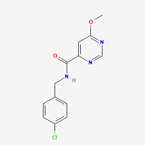 molecular formula C13H12ClN3O2 B2704139 N-[(4-chlorophenyl)methyl]-6-methoxypyrimidine-4-carboxamide CAS No. 2034247-57-7