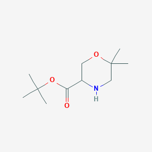 molecular formula C11H21NO3 B2704159 Tert-butyl 6,6-dimethylmorpholine-3-carboxylate CAS No. 2248267-67-4