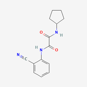 molecular formula C14H15N3O2 B2704199 N1-(2-cyanophenyl)-N2-cyclopentyloxalamide CAS No. 898349-38-7