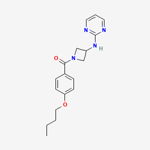 molecular formula C18H22N4O2 B2704218 N-[1-(4-butoxybenzoyl)azetidin-3-yl]pyrimidin-2-amine CAS No. 2176202-13-2