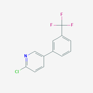 molecular formula C12H7ClF3N B2704267 2-Chloro-5-(3-(trifluoromethyl)phenyl)pyridine CAS No. 76053-50-4