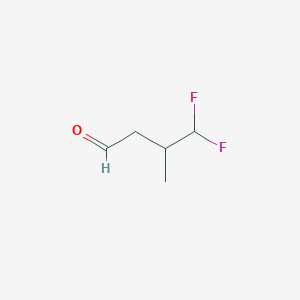 molecular formula C5H8F2O B2704268 4,4-Difluoro-3-methylbutanal CAS No. 1781044-74-3