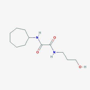 molecular formula C12H22N2O3 B2704283 N1-cycloheptyl-N2-(3-hydroxypropyl)oxalamide CAS No. 1206999-47-4