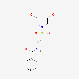molecular formula C15H24N2O5S B2704290 N-[2-[bis(2-methoxyethyl)sulfamoyl]ethyl]benzamide CAS No. 899758-46-4