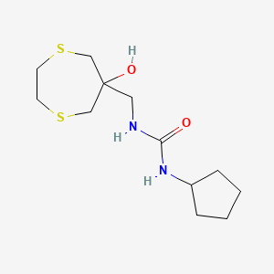 1-Cyclopentyl-3-[(6-hydroxy-1,4-dithiepan-6-yl)methyl]urea
