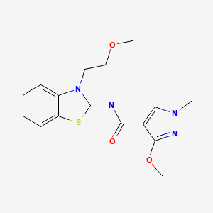 (Z)-3-methoxy-N-(3-(2-methoxyethyl)benzo[d]thiazol-2(3H)-ylidene)-1-methyl-1H-pyrazole-4-carboxamide