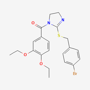 [2-[(4-Bromophenyl)methylsulfanyl]-4,5-dihydroimidazol-1-yl]-(3,4-diethoxyphenyl)methanone