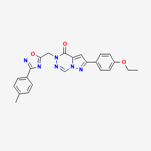 6-({2-[(3-cyanobenzoyl)amino]ethyl}thio)-N-phenylnicotinamide