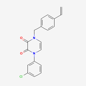 1-(3-Chlorophenyl)-4-[(4-ethenylphenyl)methyl]pyrazine-2,3-dione